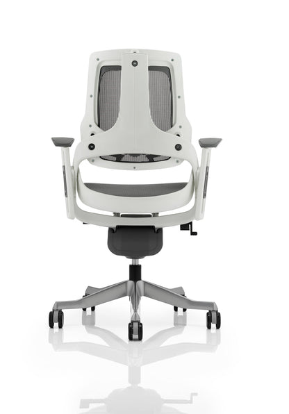 Zure High Back White Shell Executive Office Chair with Arms