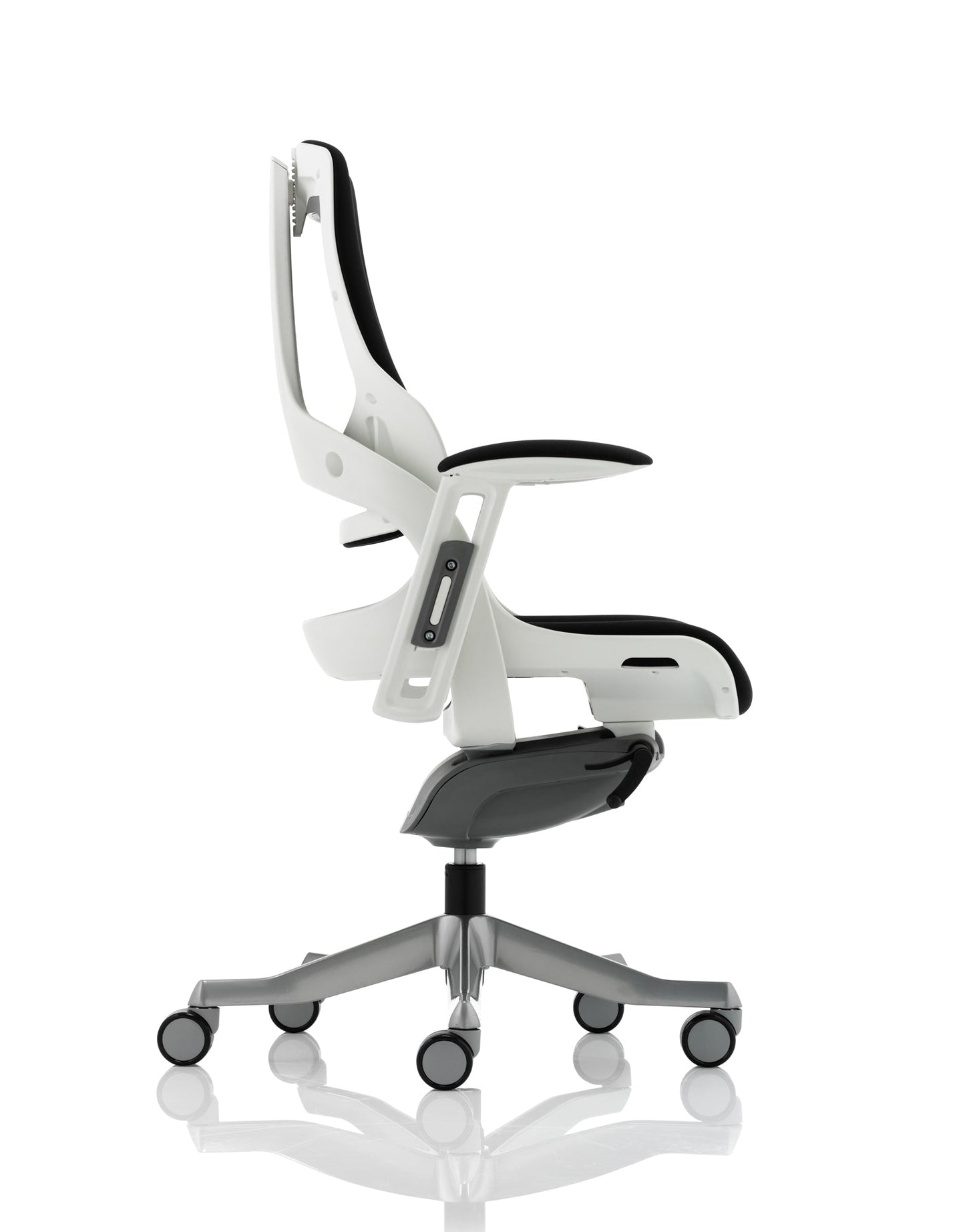 Zure High Back White Shell Executive Office Chair with Arms