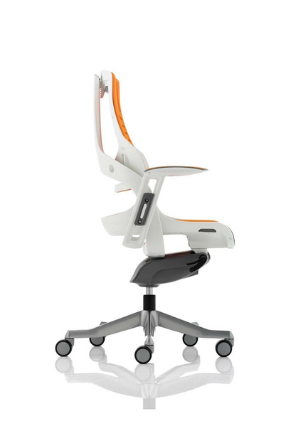 Zure High Back White Shell Executive Office Chair with Arms