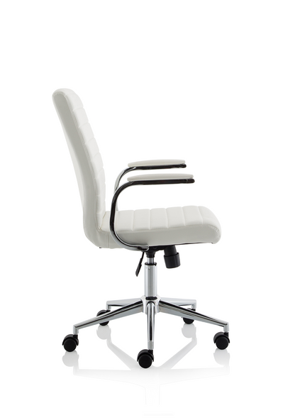 Ezra Medium Back Leather Executive Office Chair with Arms