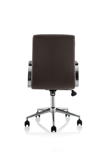 Ezra Medium Back Leather Executive Office Chair with Arms