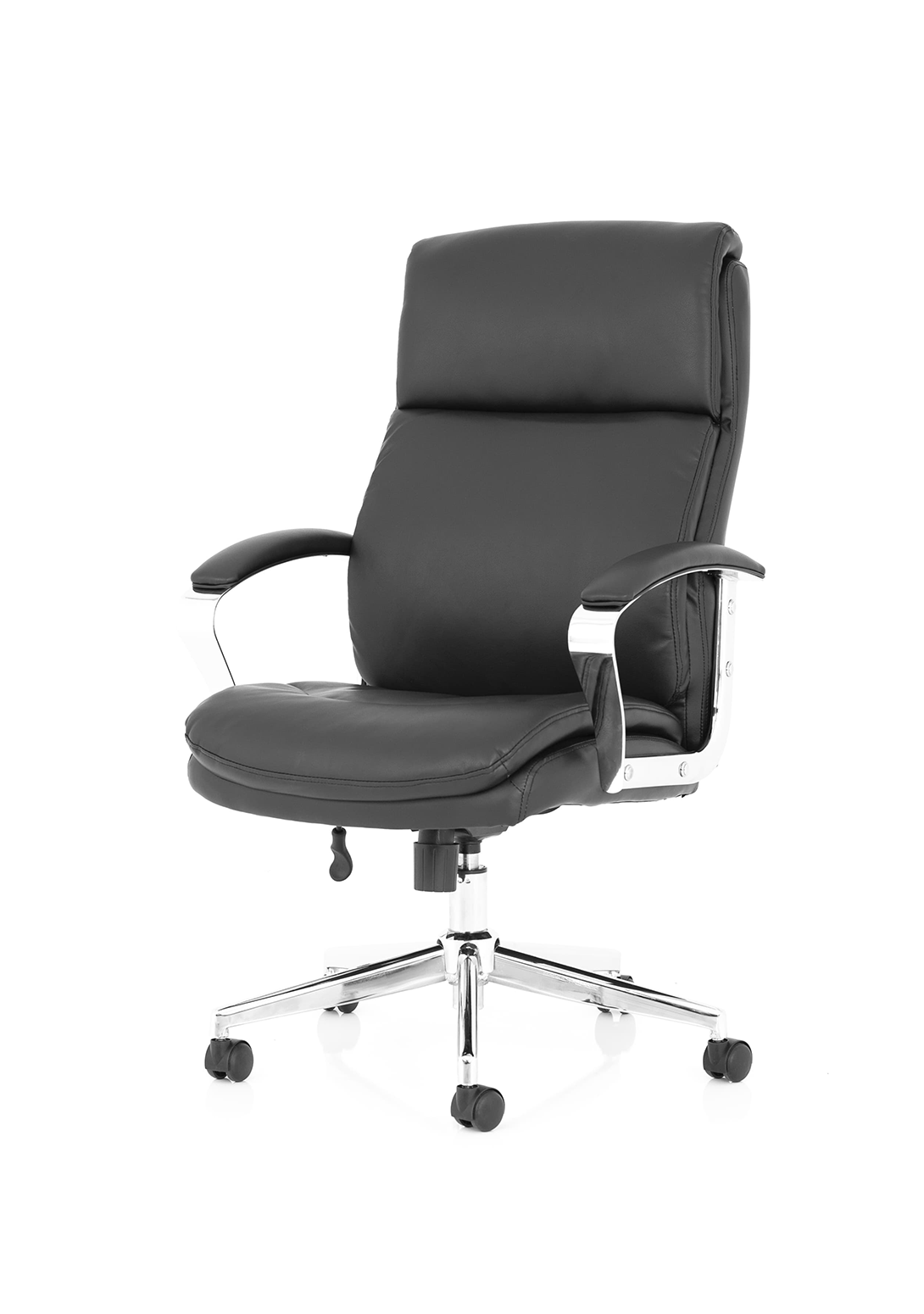 Tunis High Back Executive Black Leather Office Chair with Arms