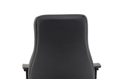 Winsor Medium Back Executive Black Leather Office Chair with Arms