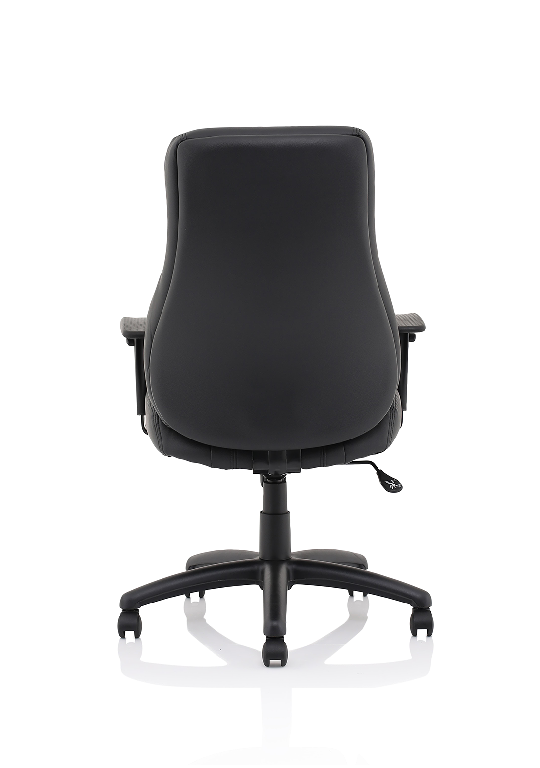 Winsor Medium Back Executive Black Leather Office Chair with Arms