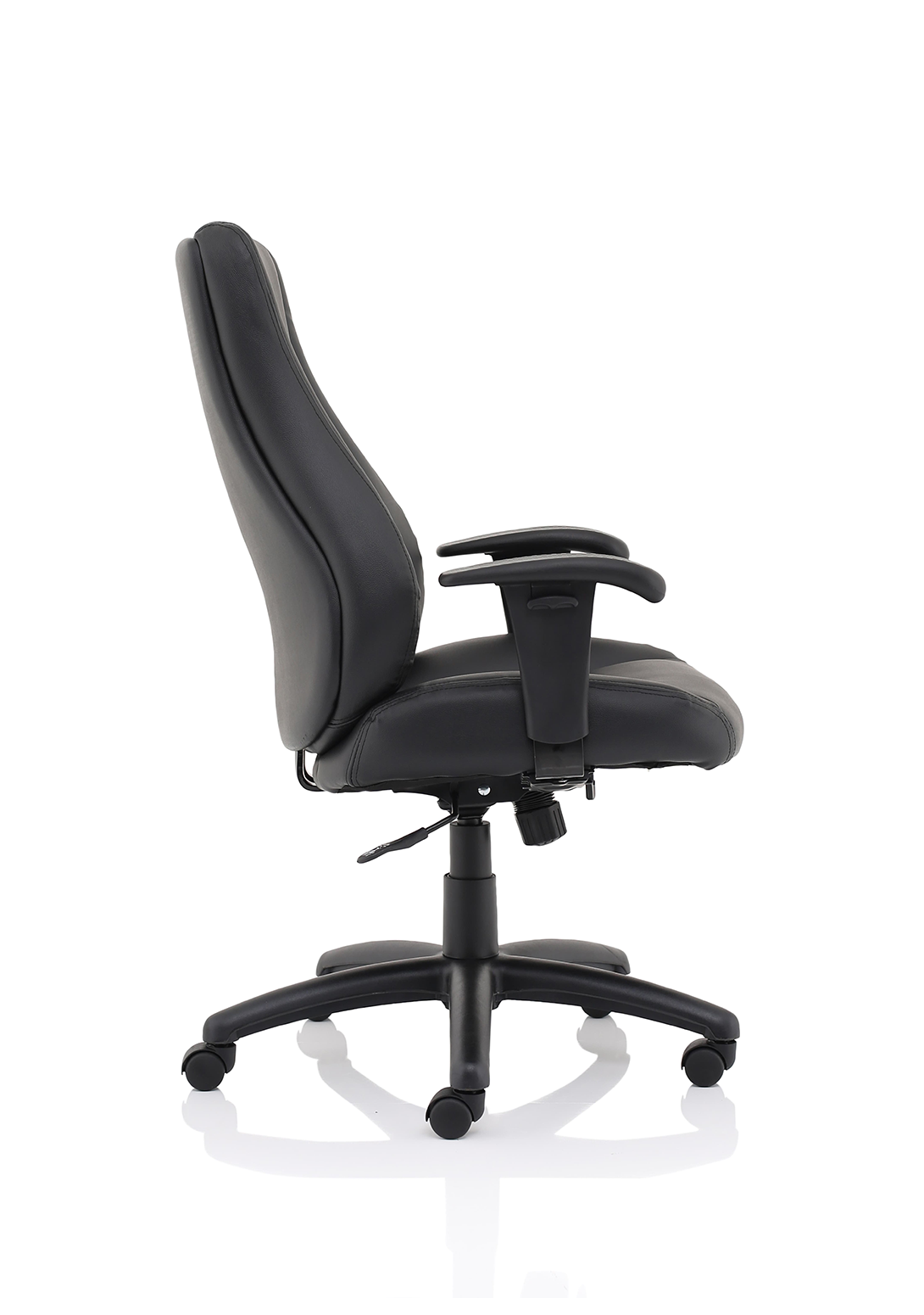 Winsor Medium Back Executive Black Leather Office Chair with Arms