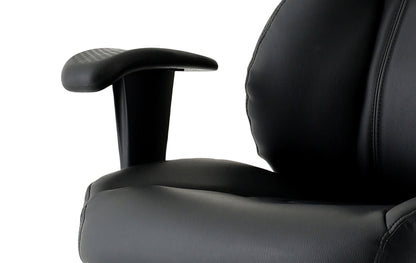 Winsor Medium Back Executive Black Leather Office Chair with Arms