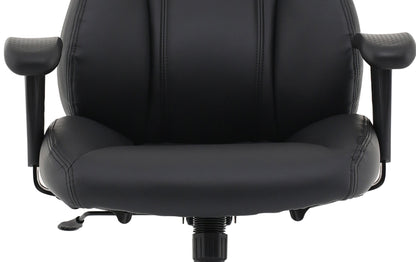 Winsor Medium Back Executive Black Leather Office Chair with Arms