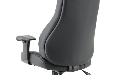 Winsor Medium Back Executive Black Leather Office Chair with Arms