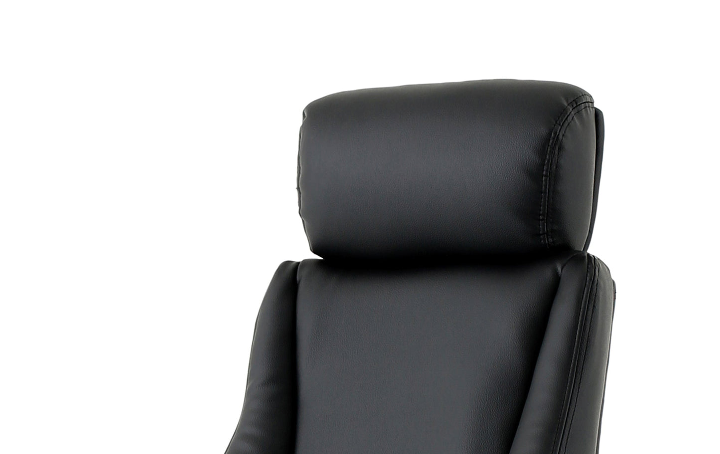 Winsor Medium Back Executive Black Leather Office Chair with Arms