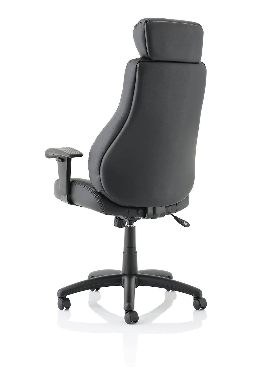 Winsor Medium Back Executive Black Leather Office Chair with Arms