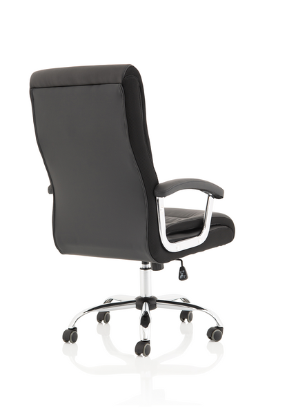 Dallas High Back Black Leather Executive Office Chair with Arms