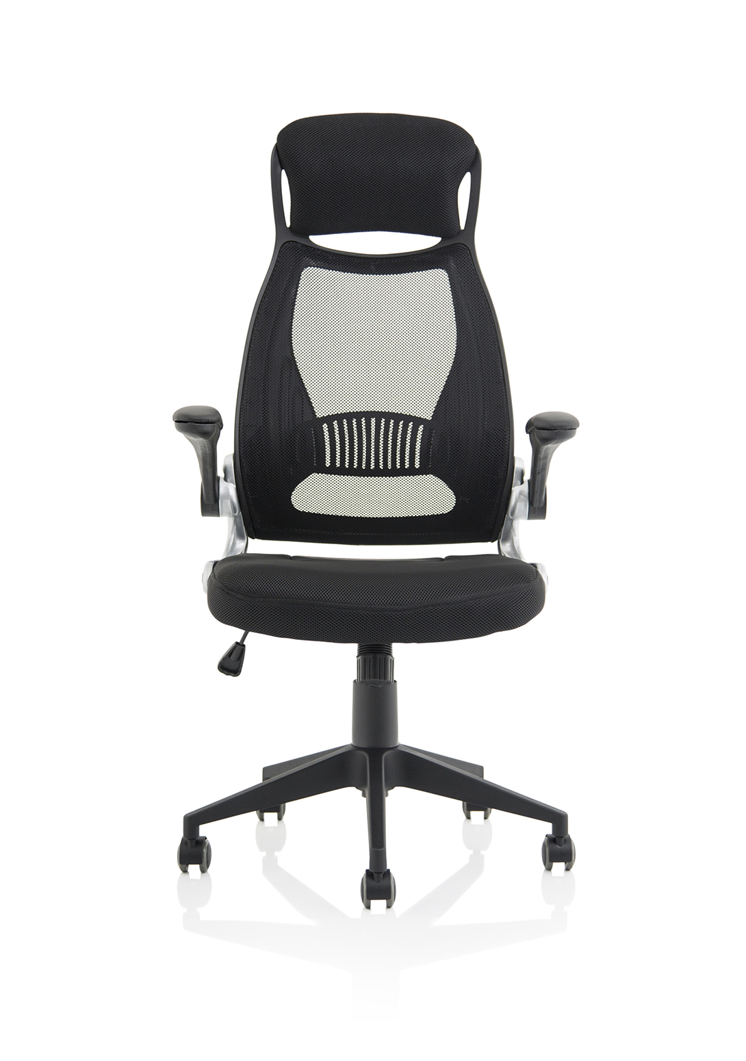 Saturn High Mesh Back Black Executive Office Chair with Arms