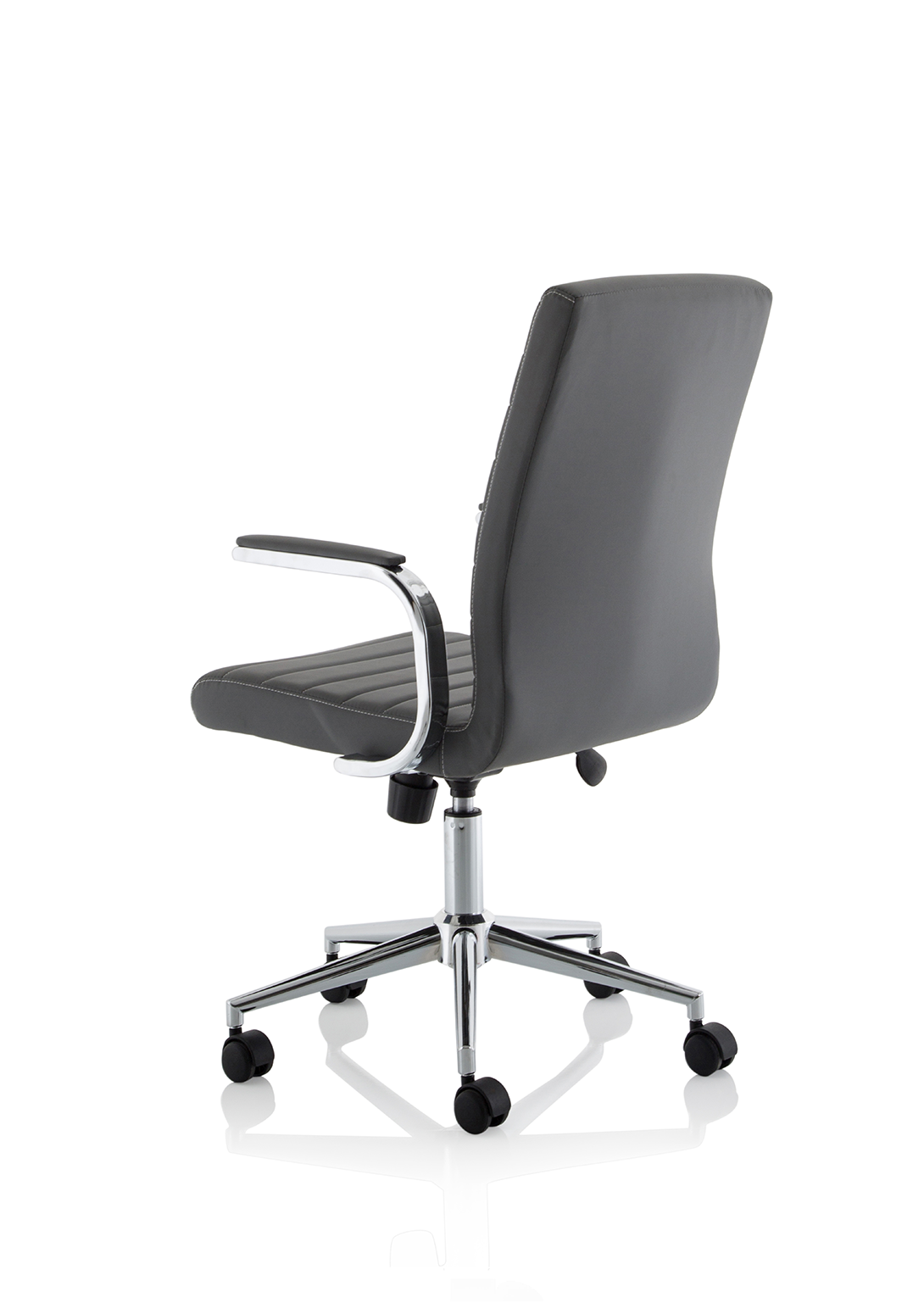 Ezra Medium Back Leather Executive Office Chair with Arms