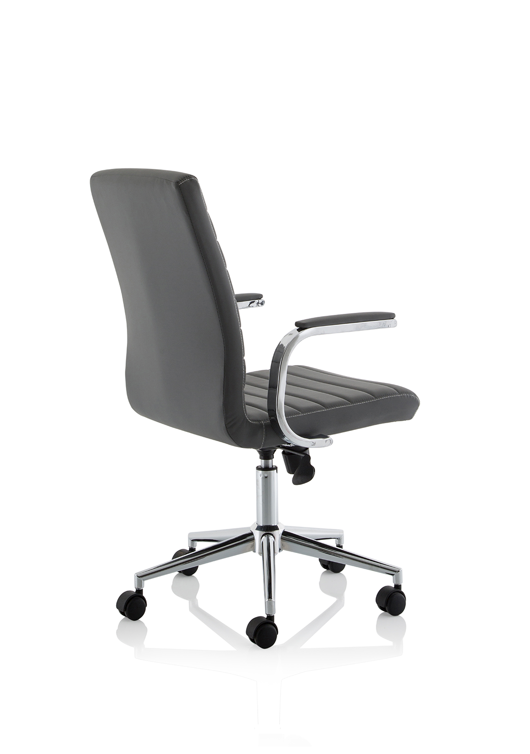 Ezra Medium Back Leather Executive Office Chair with Arms