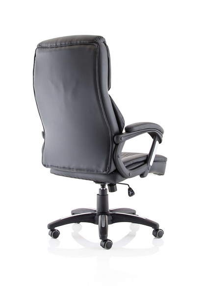 Stratford High Back Executive Black Leather Office Chair with Arms