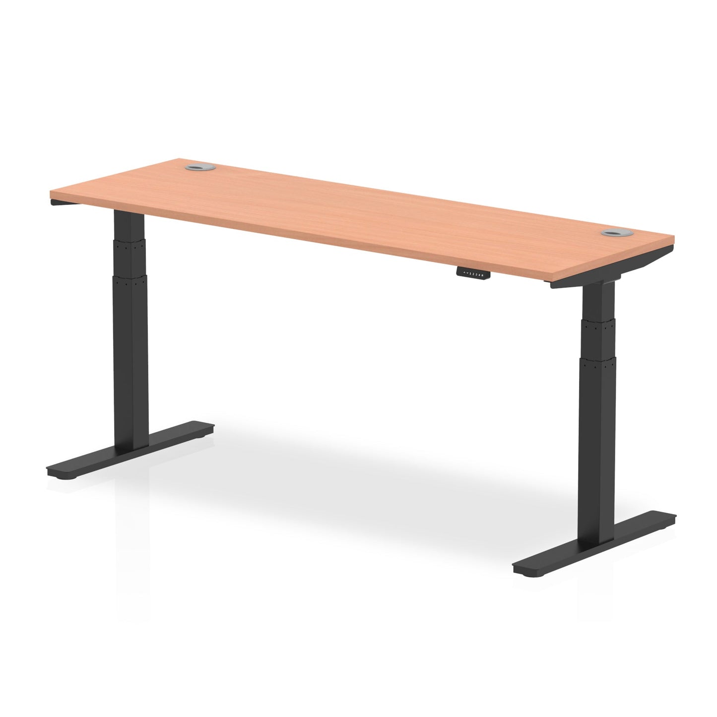 Air Height Adjustable Slimline Desk With Cable Ports