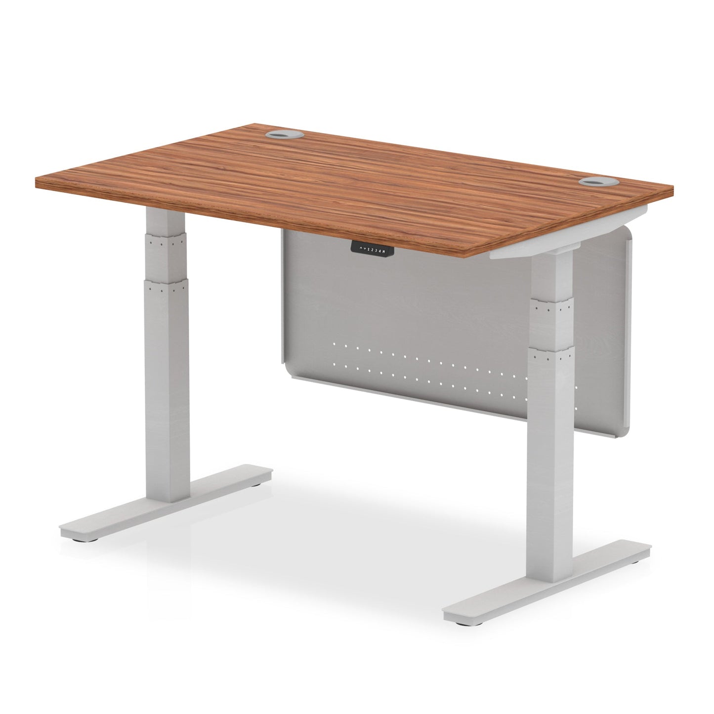 Air Height Adjustable Desk with Cable Ports with Steel Modesty Panel