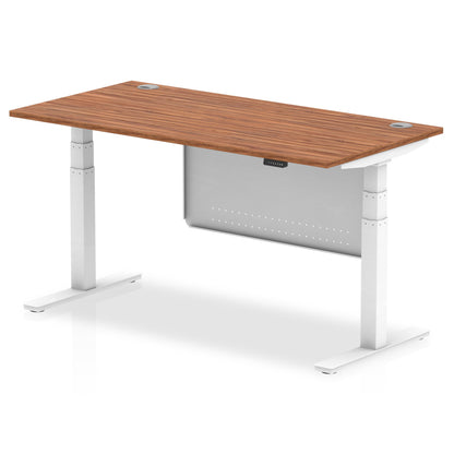 Air Height Adjustable Desk with Cable Ports with Steel Modesty Panel