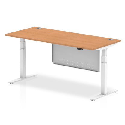 Air Height Adjustable Desk with Cable Ports with Steel Modesty Panel