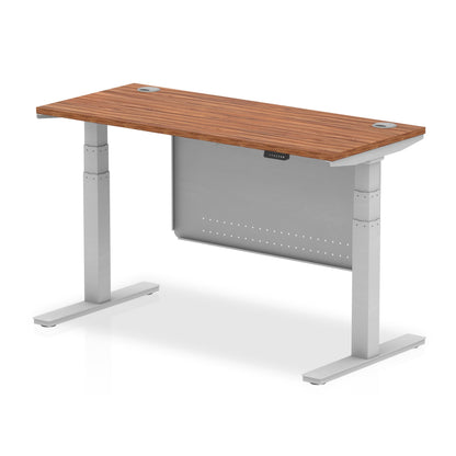 Air Slimline Height Adjustable Desk with Cable Ports with Steel Modesty Panel