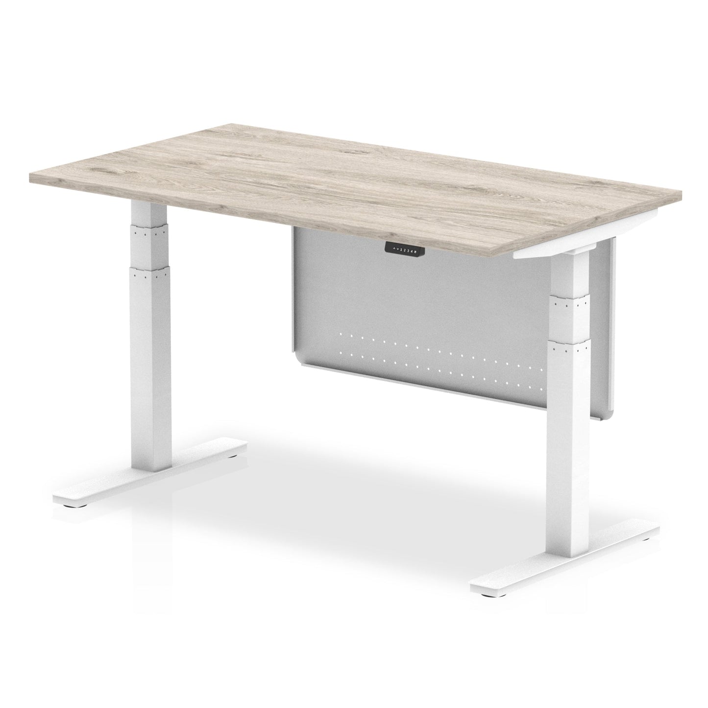 Air Height Adjustable Desk with Steel Modesty Panel