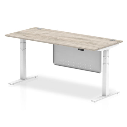 Air Height Adjustable Desk with Cable Ports with Steel Modesty Panel