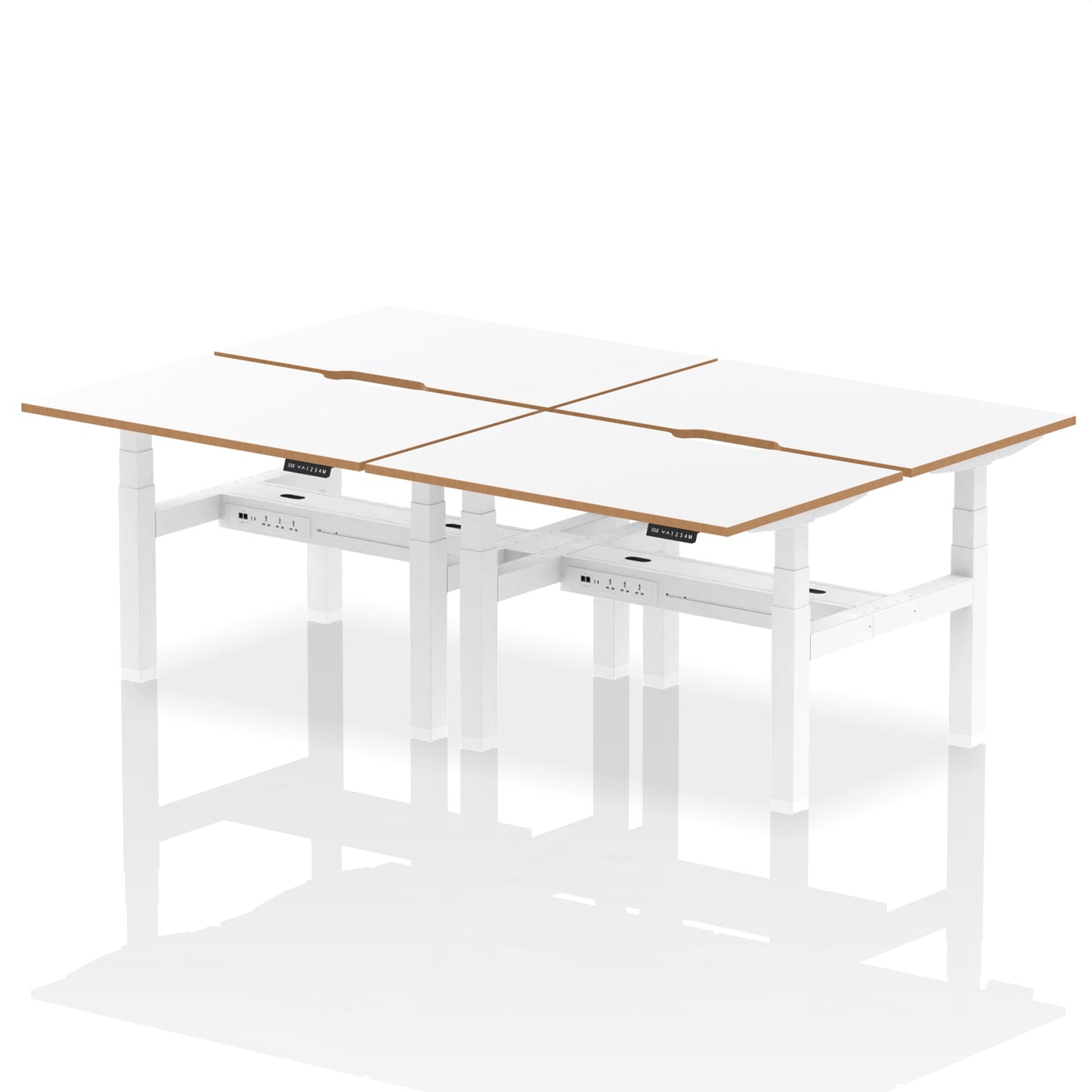 Air Back-to-Back Height Adjustable Bench Desk - Oslo