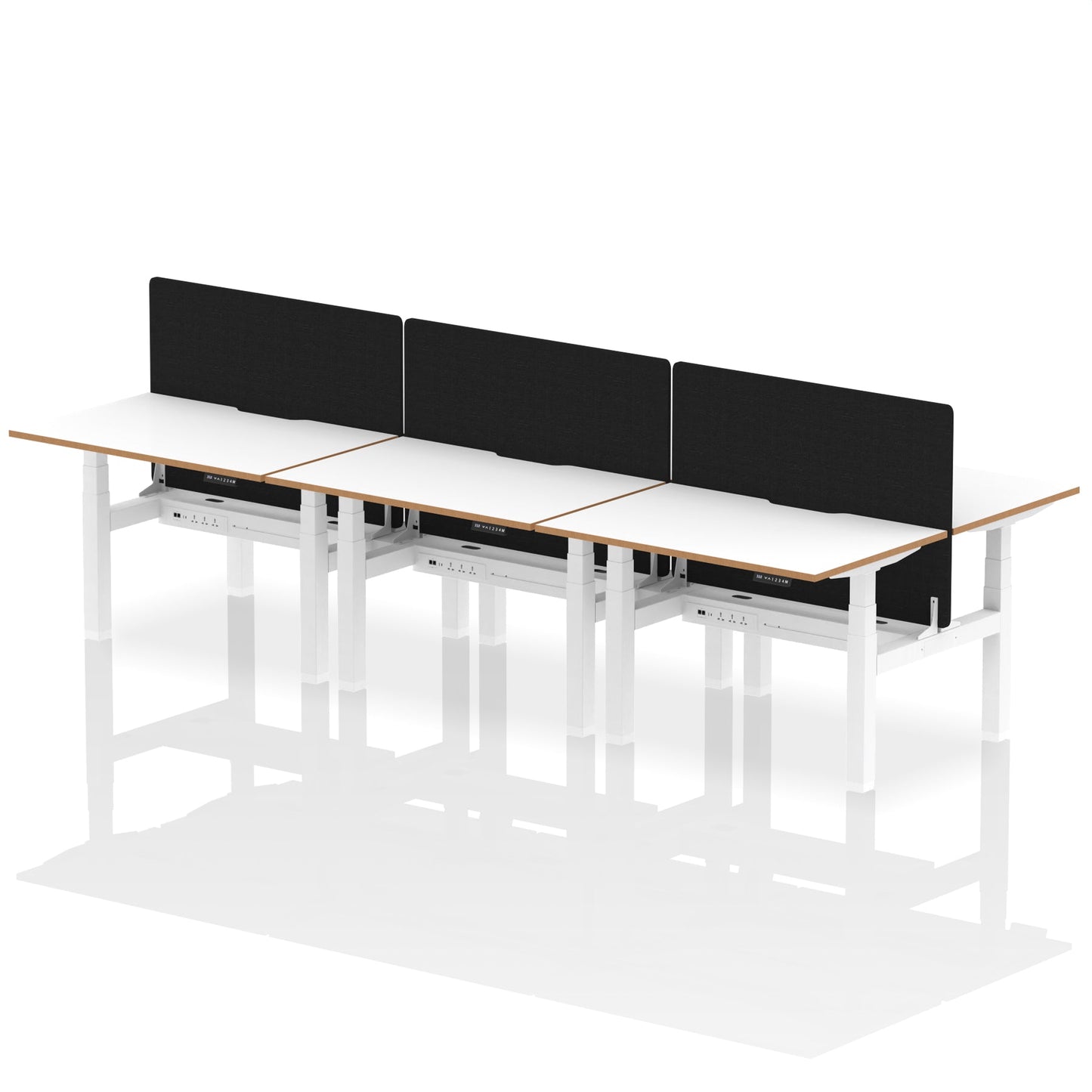 Air Back-to-Back Height Adjustable Bench Desk - Oslo