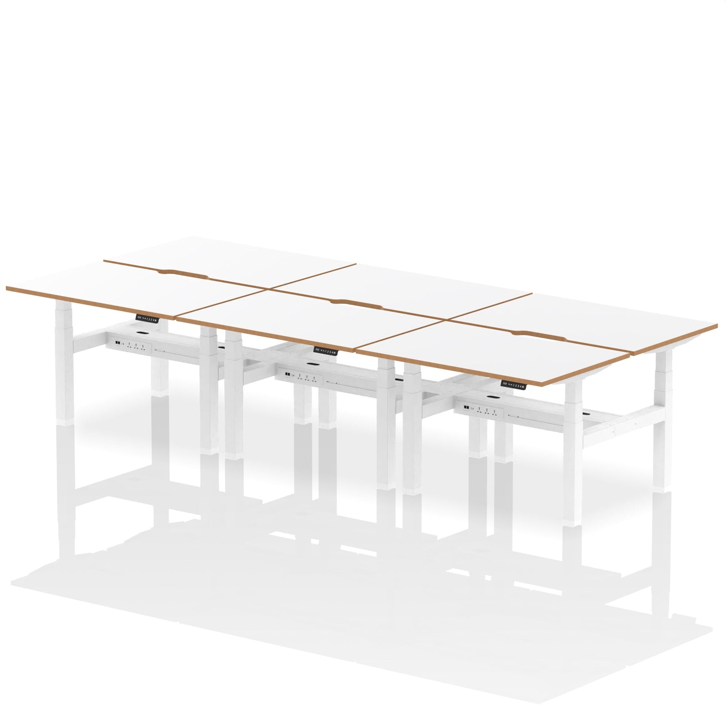 Air Back-to-Back Height Adjustable Bench Desk - Oslo