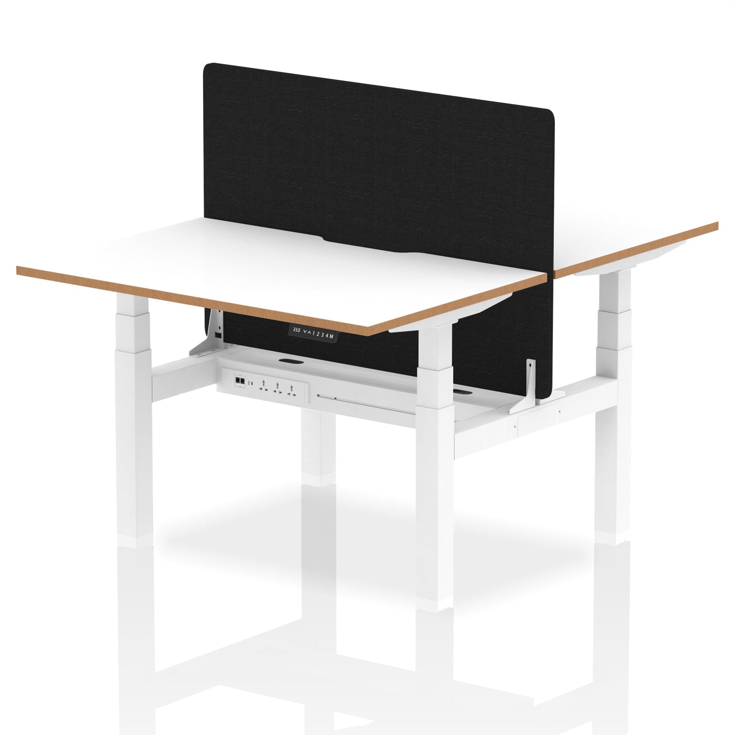 Air Back-to-Back Height Adjustable Bench Desk - Oslo