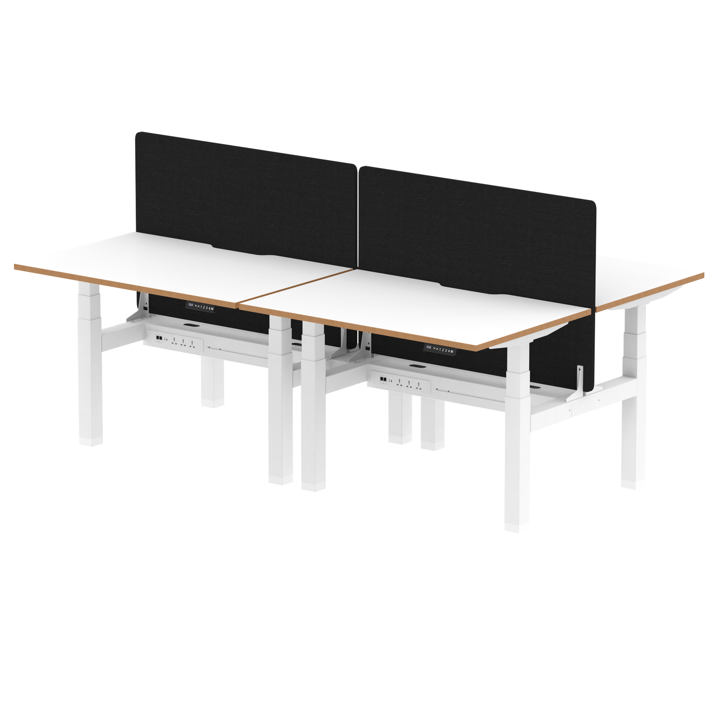 Air Back-to-Back Height Adjustable Bench Desk - Oslo