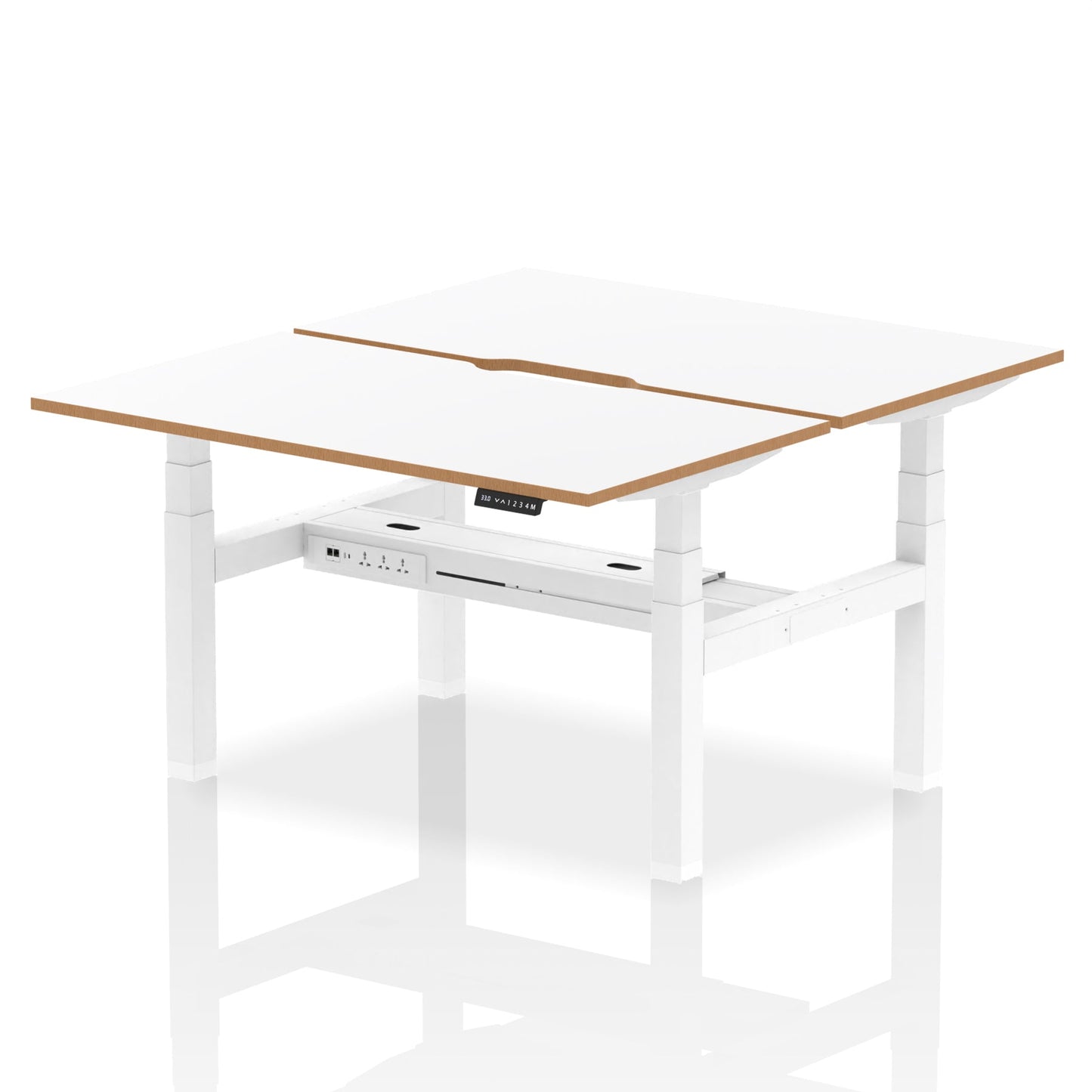 Air Back-to-Back Height Adjustable Bench Desk - Oslo