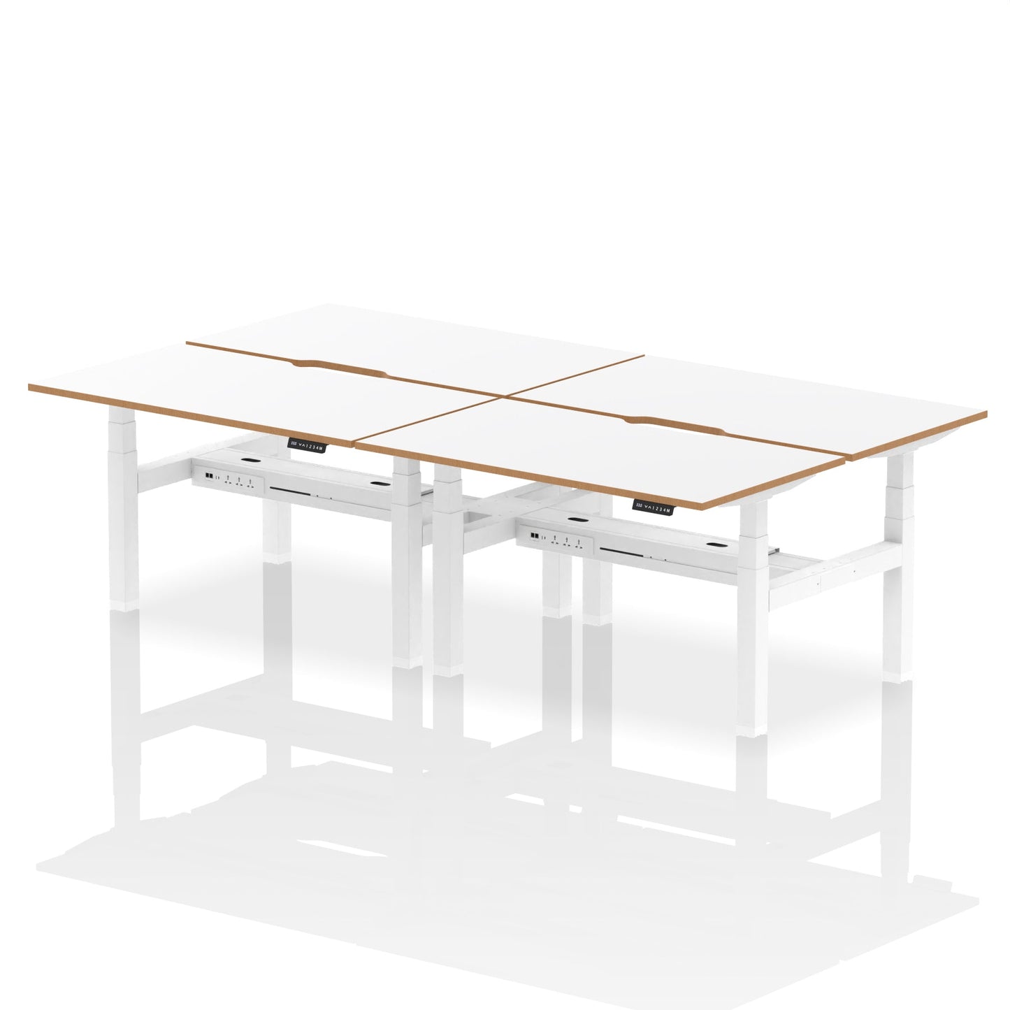 Air Back-to-Back Height Adjustable Bench Desk - Oslo