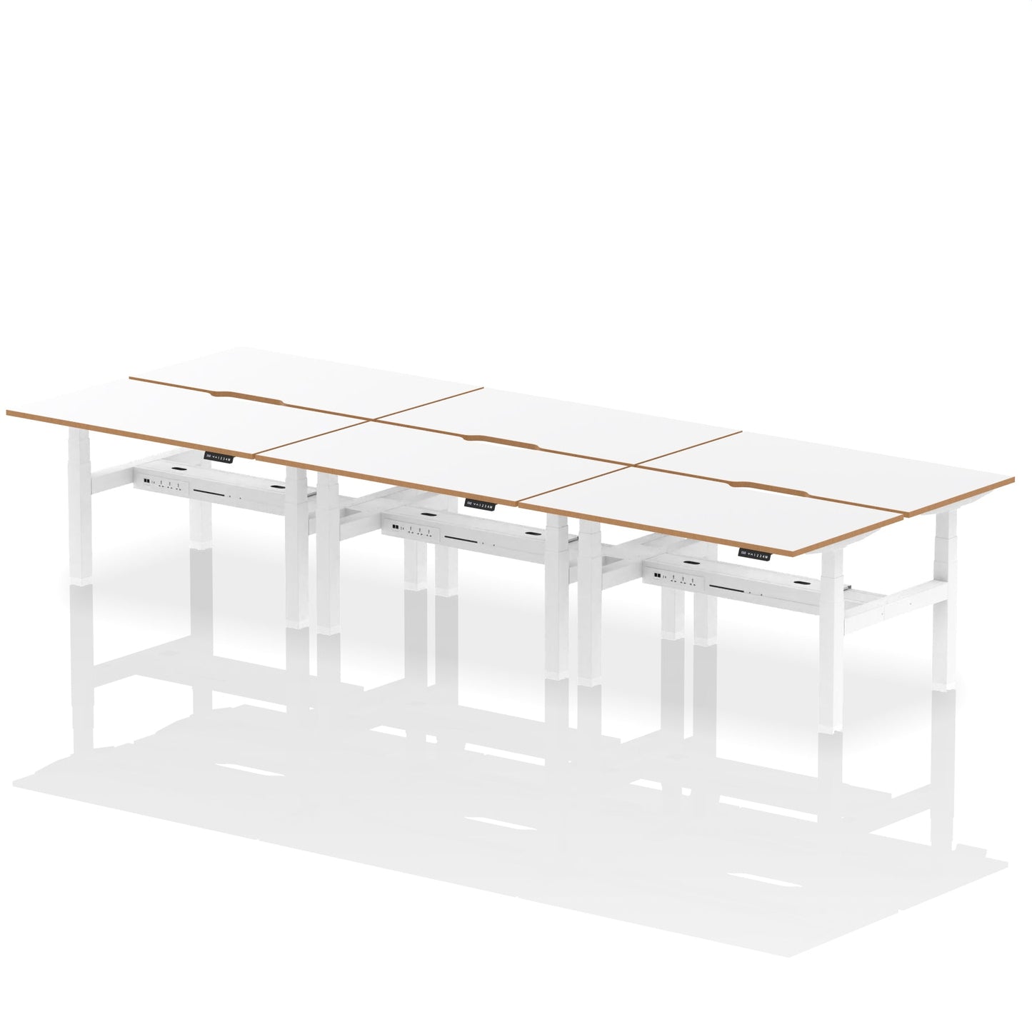 Air Back-to-Back Height Adjustable Bench Desk - Oslo