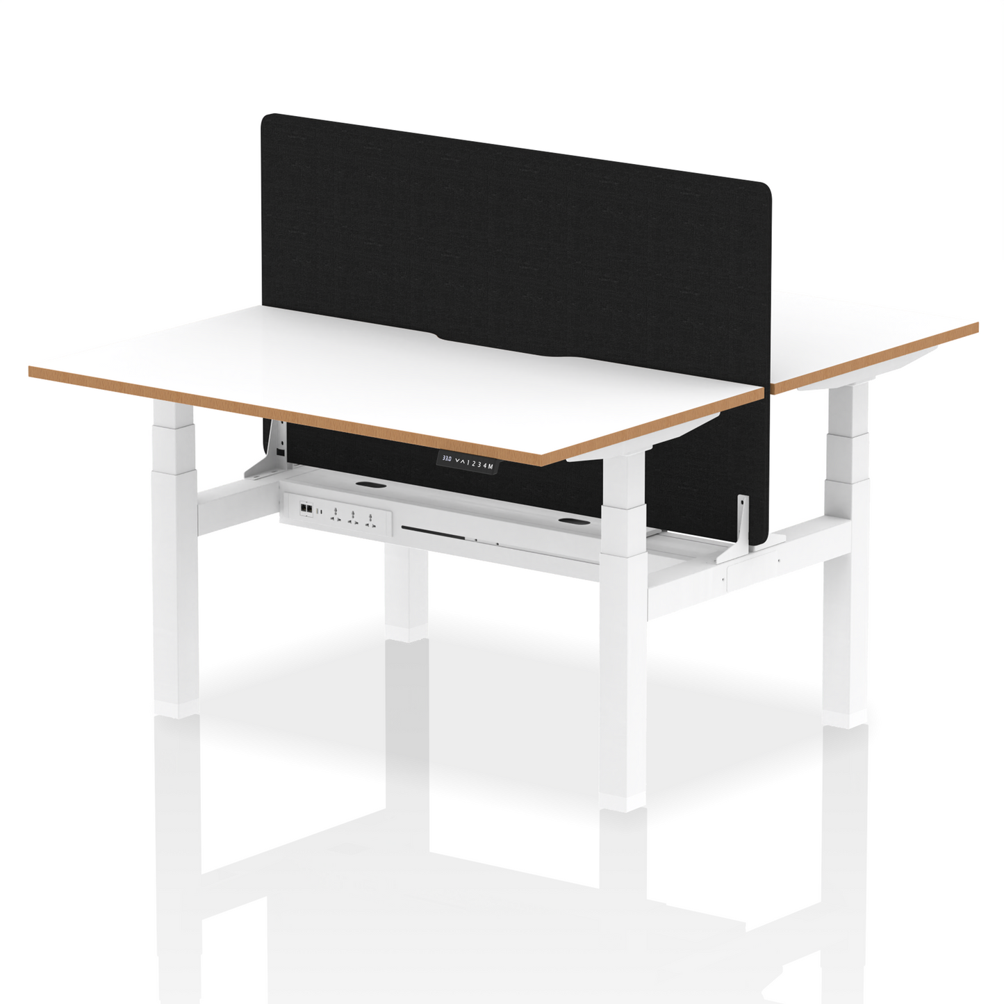 Air Back-to-Back Height Adjustable Bench Desk - Oslo