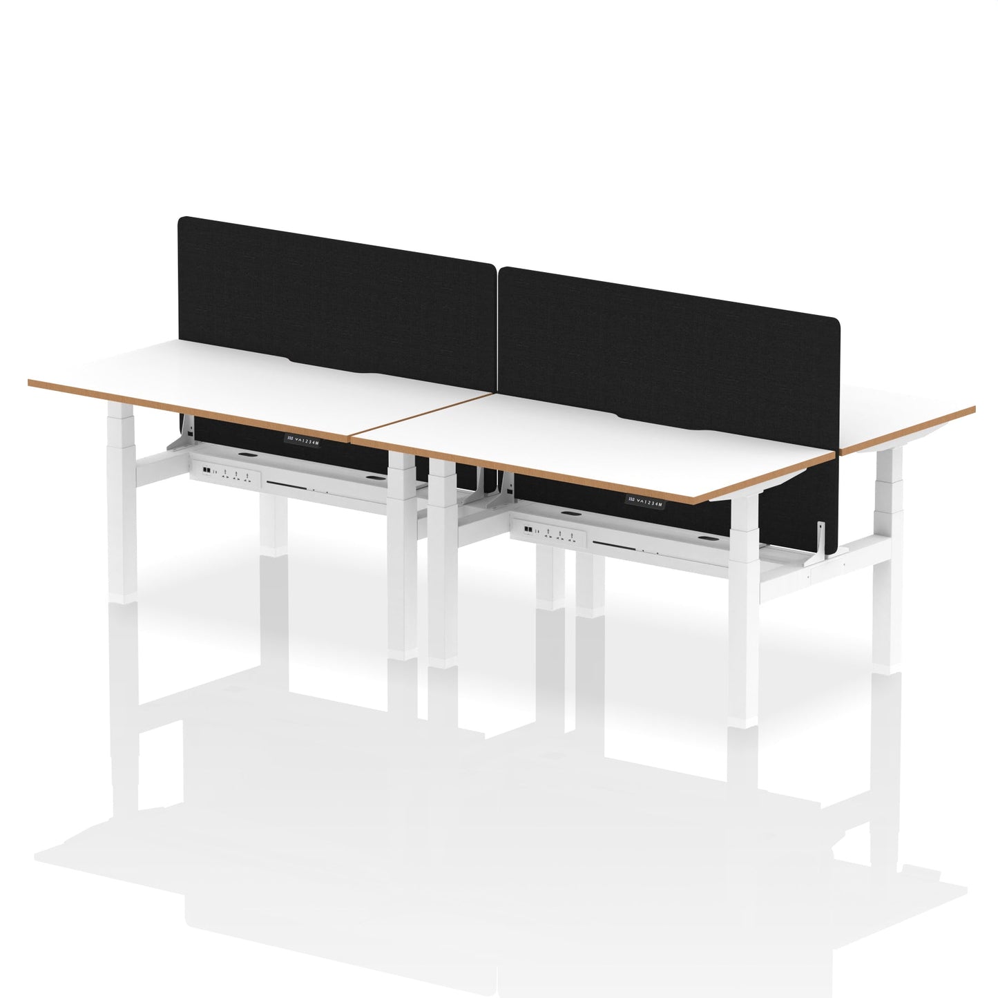 Air Back-to-Back Height Adjustable Bench Desk - Oslo