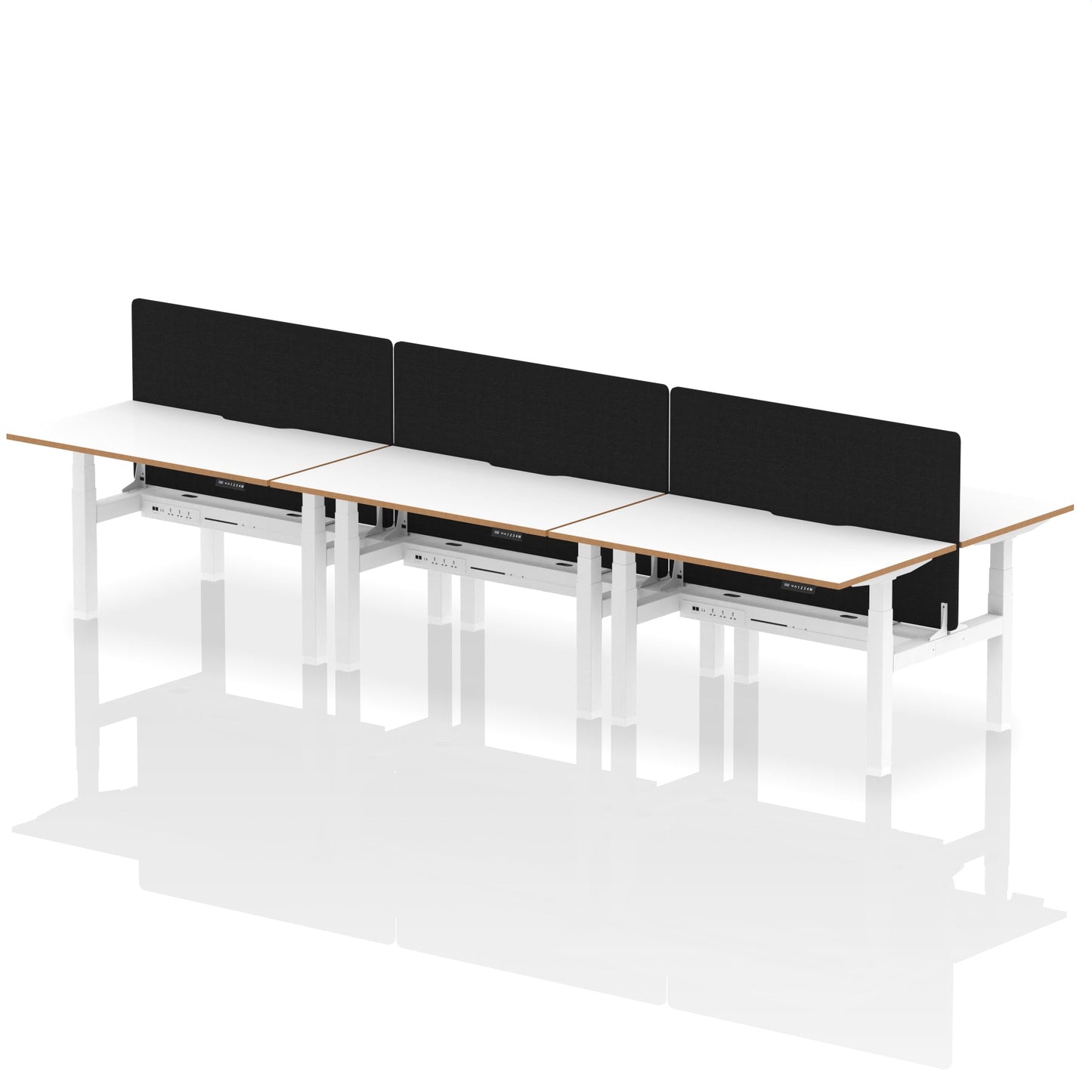 Air Back-to-Back Height Adjustable Bench Desk - Oslo