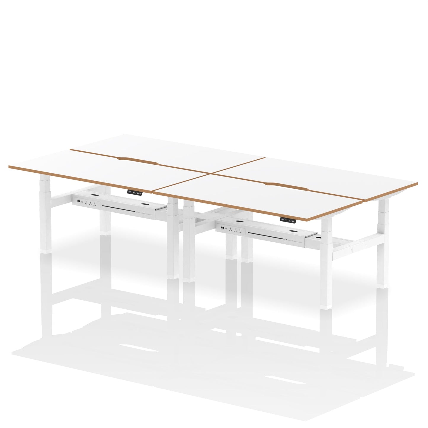 Air Back-to-Back Height Adjustable Bench Desk - Oslo