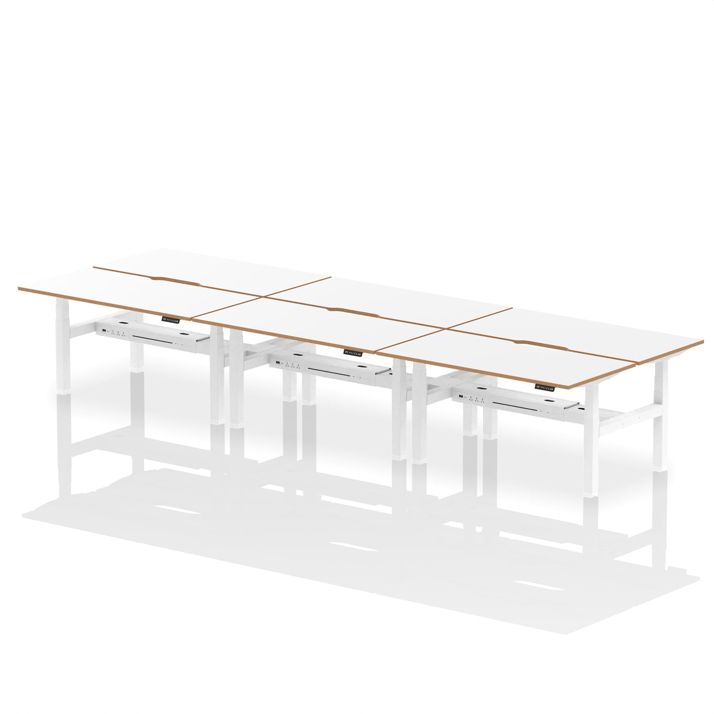 Air Back-to-Back Height Adjustable Bench Desk - Oslo