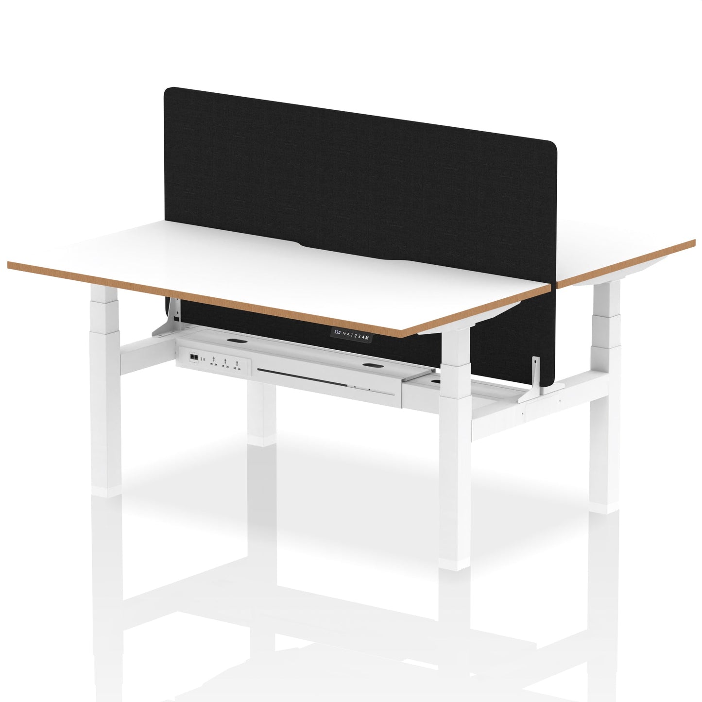 Air Back-to-Back Height Adjustable Bench Desk - Oslo