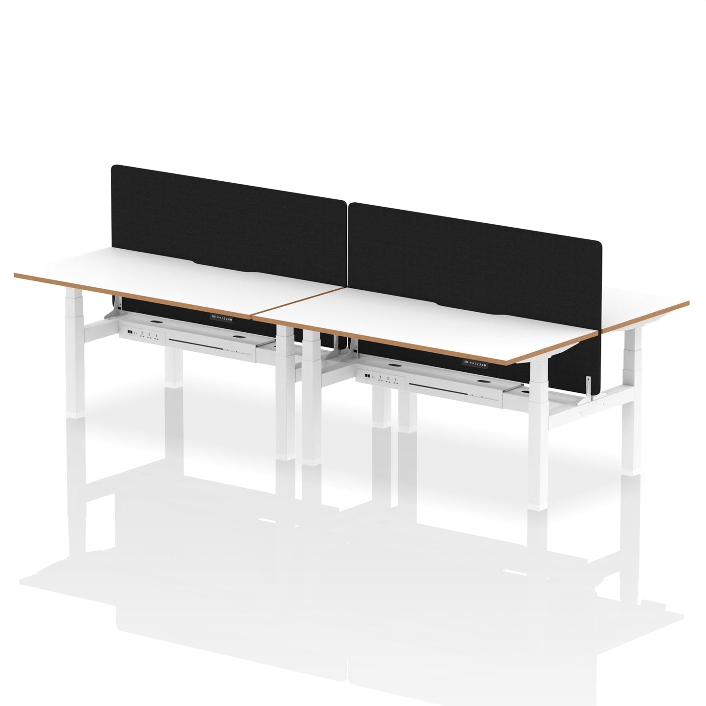 Air Back-to-Back Height Adjustable Bench Desk - Oslo