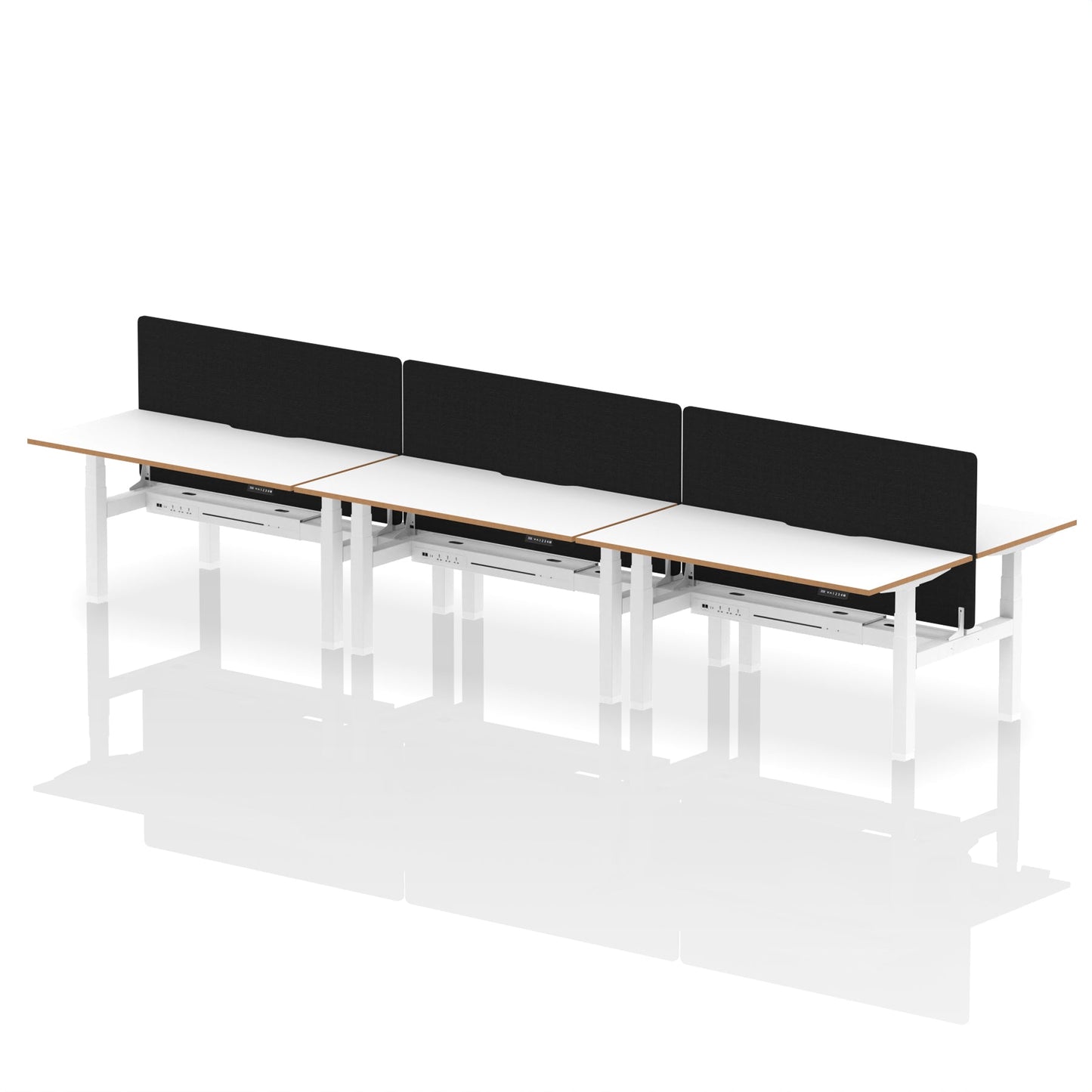 Air Back-to-Back Height Adjustable Bench Desk - Oslo