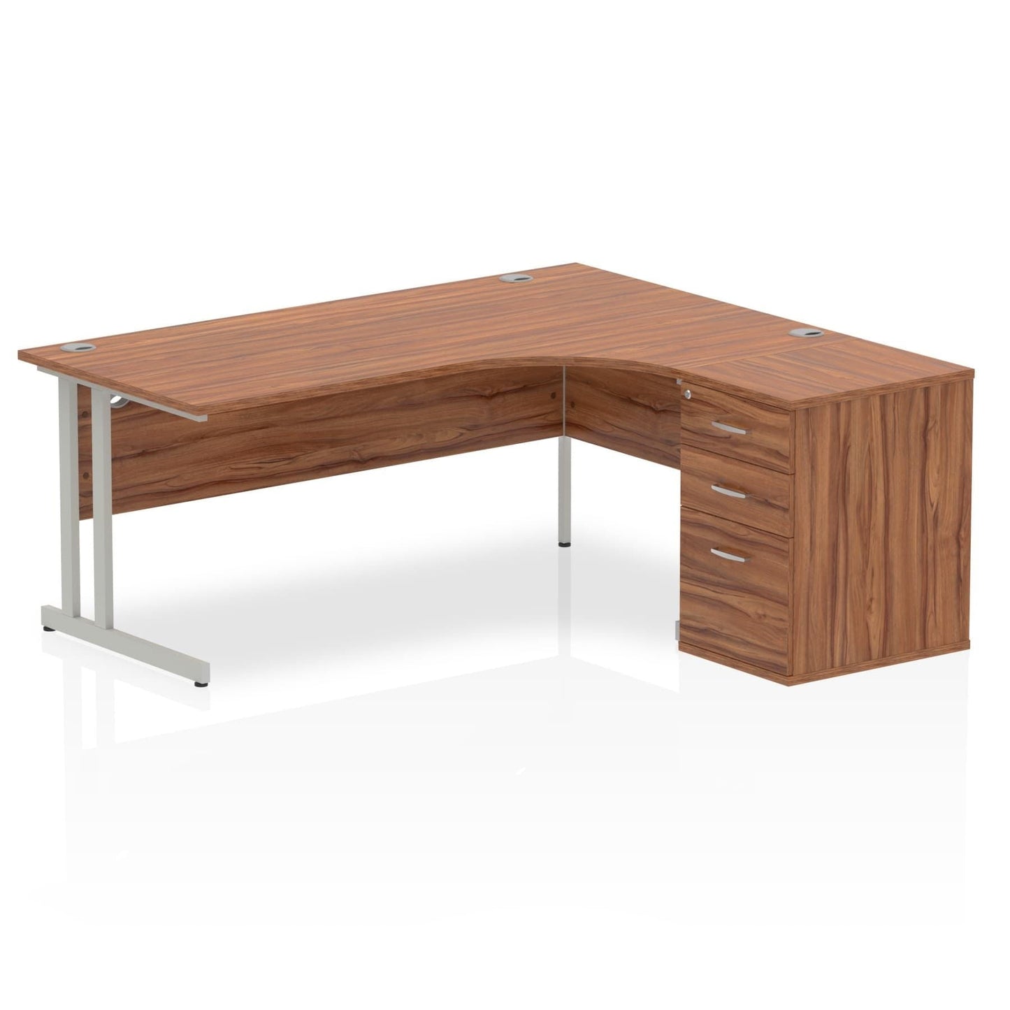 Impulse 1800mm Cantilever Right Crescent Desk Workstation