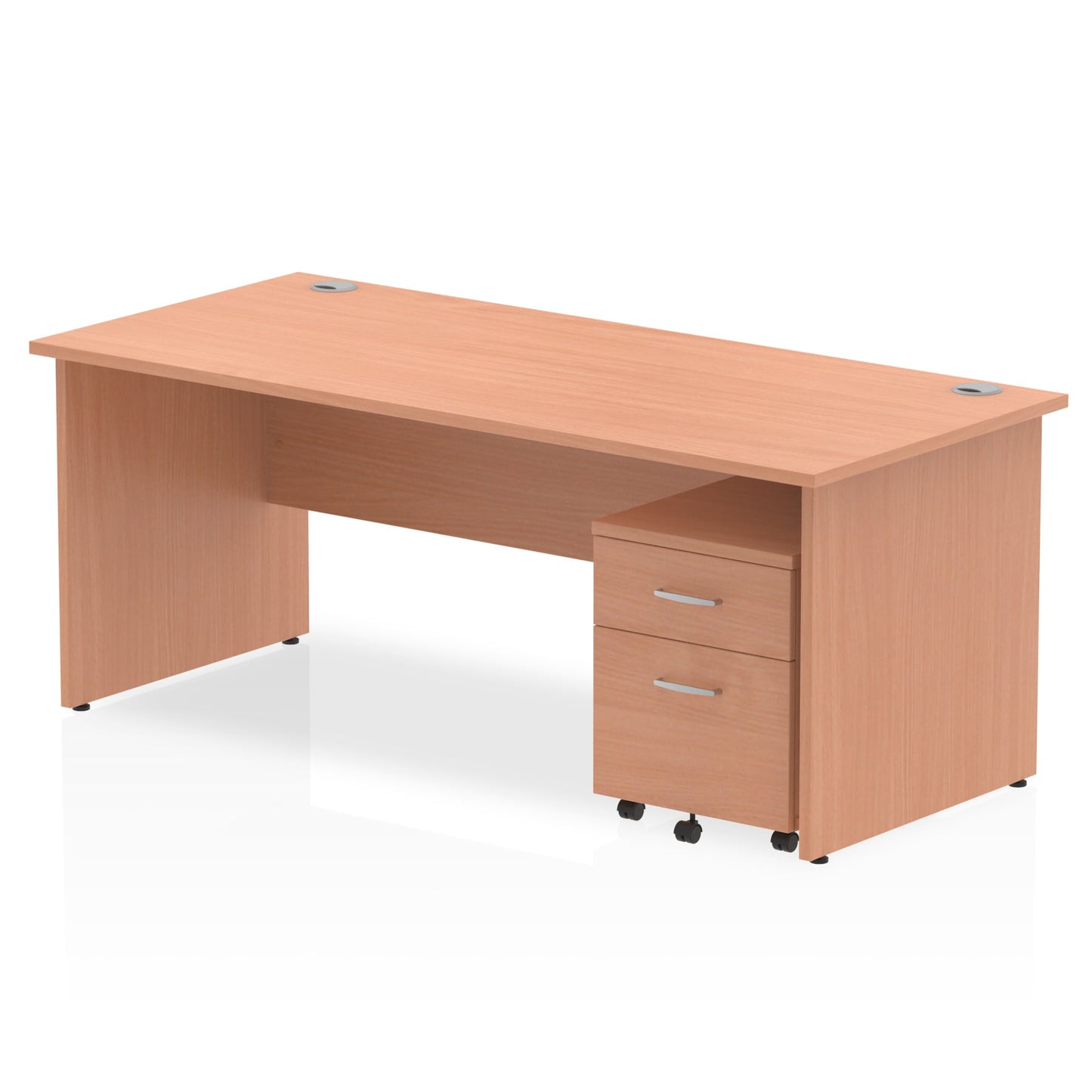 Impulse Panel End Straight Desk With Mobile Pedestal