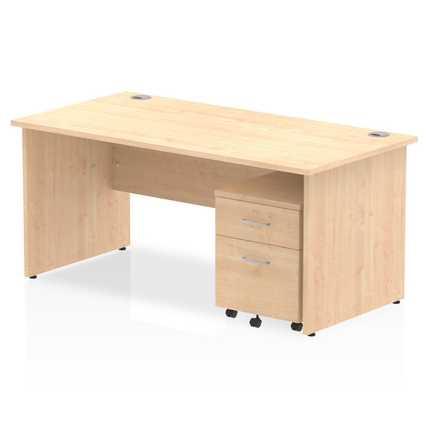 Impulse Panel End Straight Desk With Mobile Pedestal