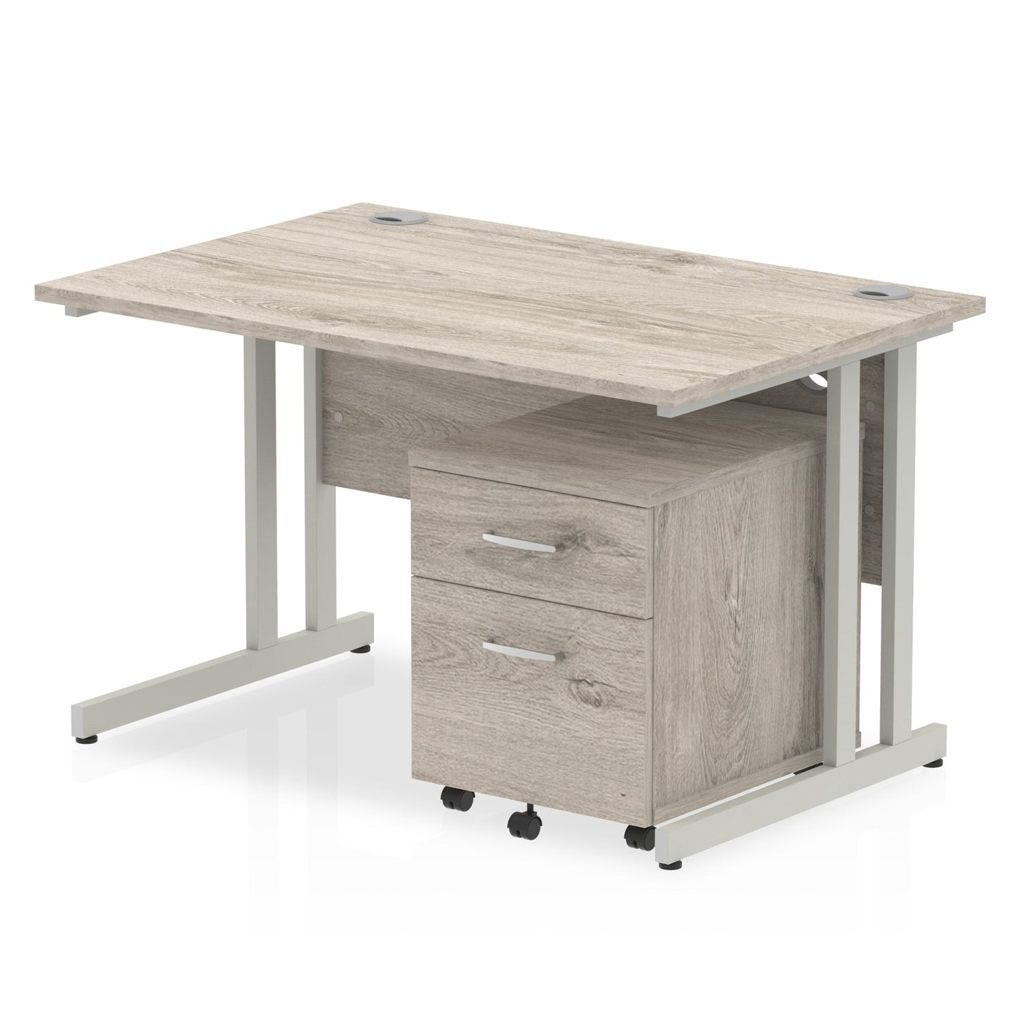 Impulse 1200mm Cantilever Straight Desk With Mobile Pedestal