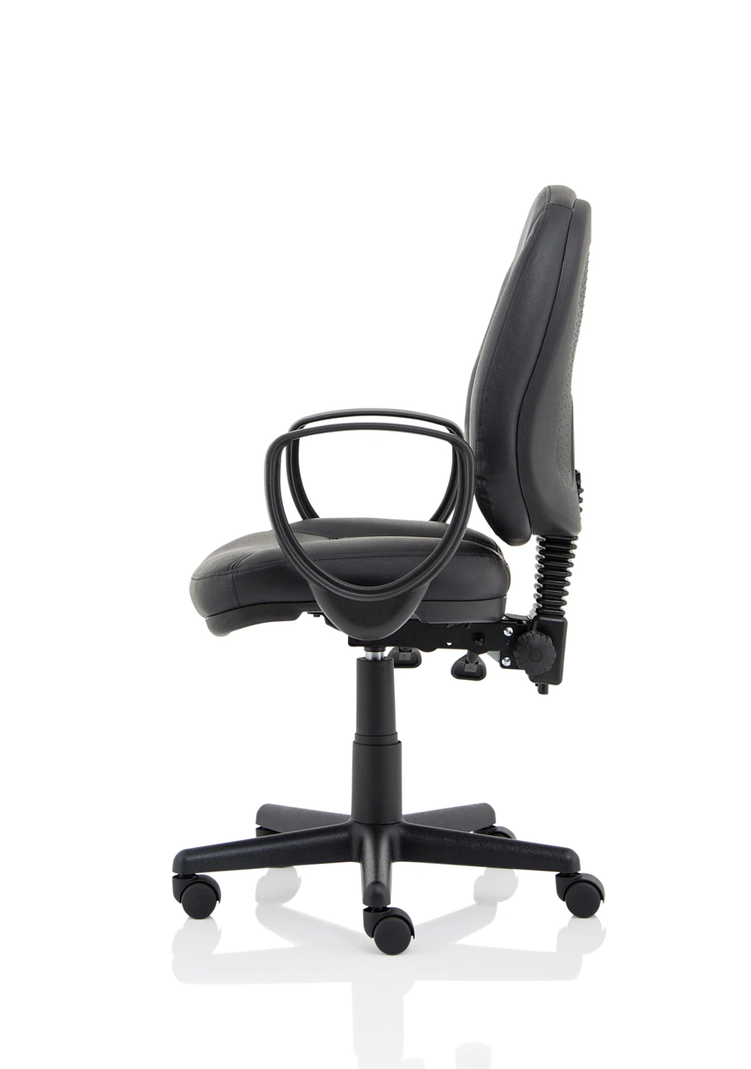 Jackson Medium Back Black Leather Task Operator Office Chair