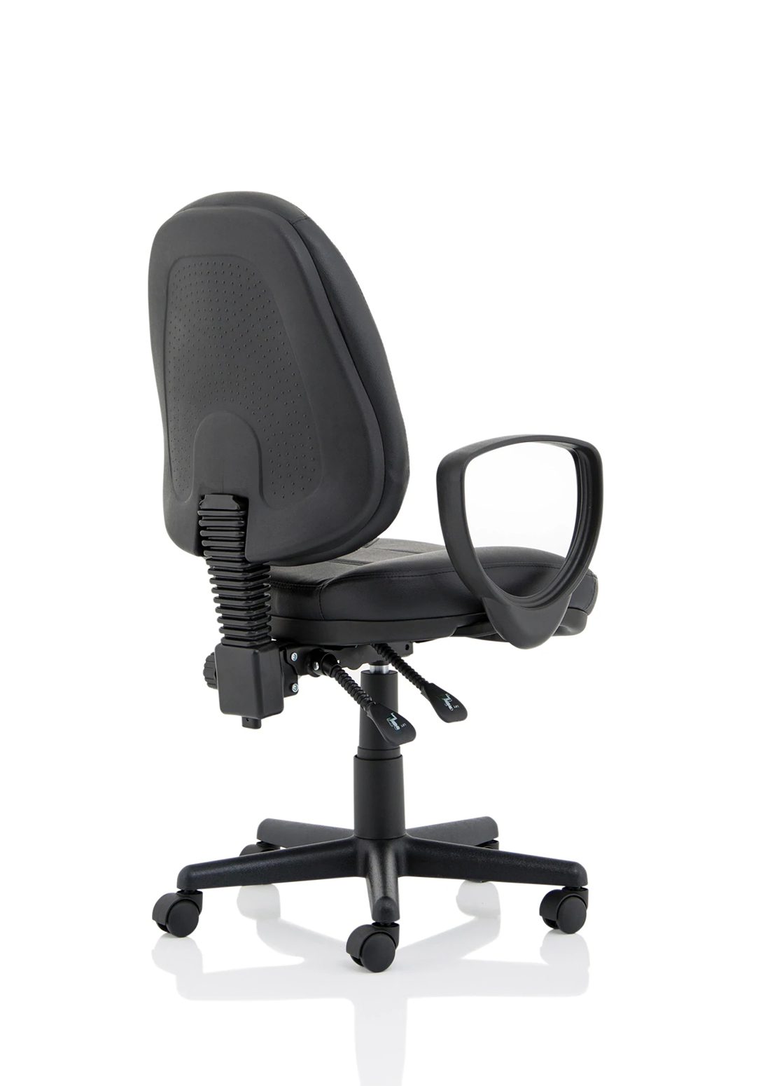 Jackson Medium Back Black Leather Task Operator Office Chair