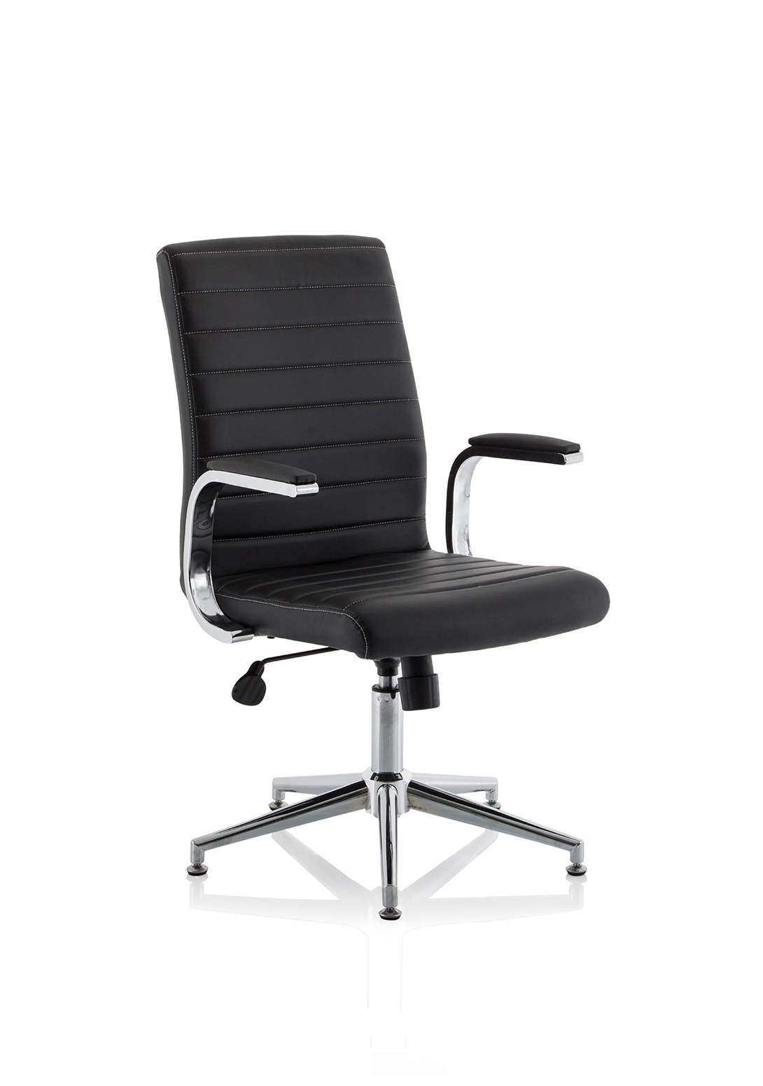 Ezra Medium Back Leather Executive Office Chair with Arms