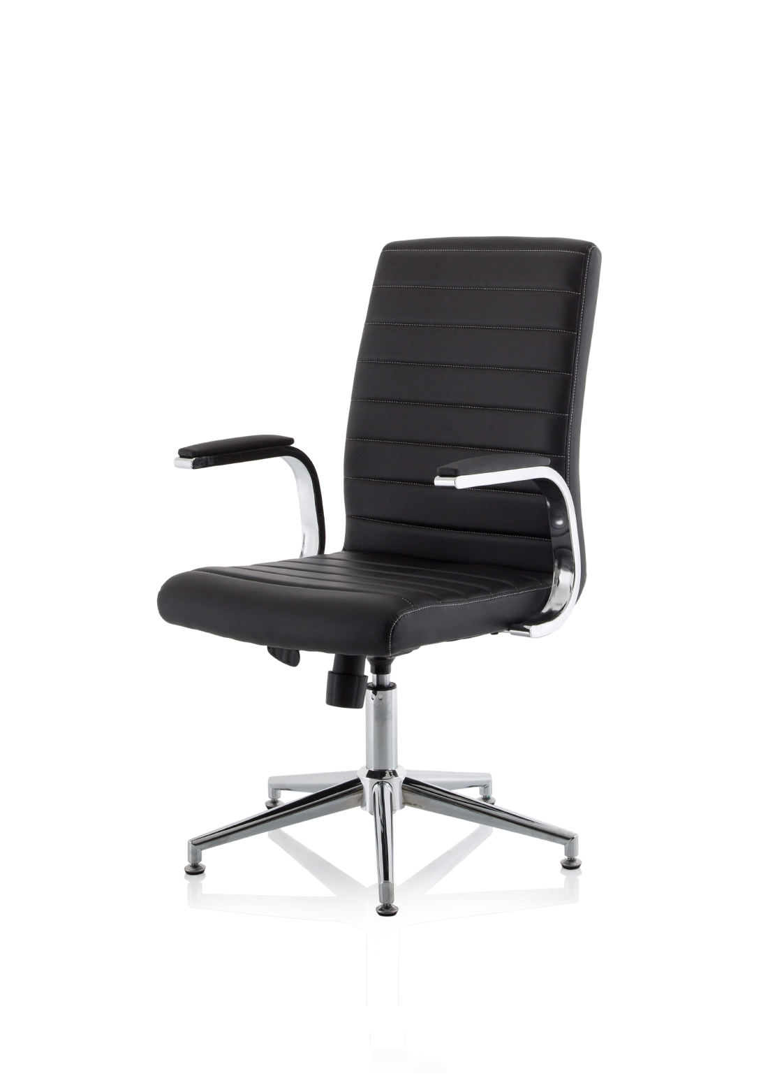 Ezra Medium Back Leather Executive Office Chair with Arms